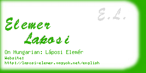 elemer laposi business card