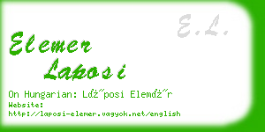 elemer laposi business card